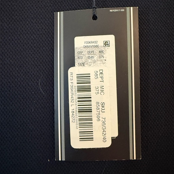 NWT Roundtree & Yorke 1/4 Zip Navy Vest - Picture 4 of 4